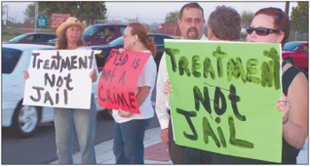 Protesters demand release of AWOL soldier